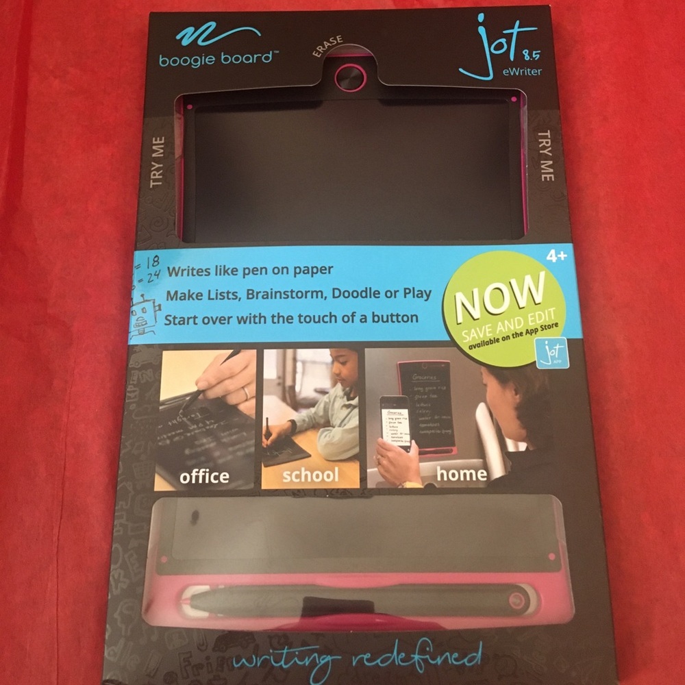 Boogie Board Writing Tablets. Use a magnet Put On Frig Write Notes Lists & Erase